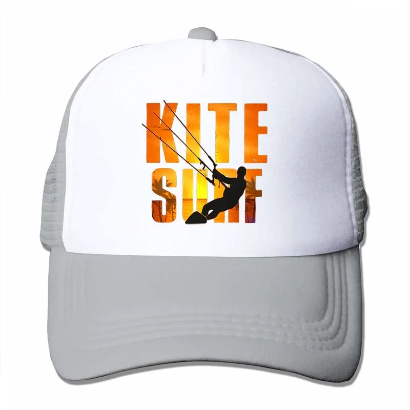 Kite Surf Kiteboarding Kitesurfing Cottons Ors Baseball cap men women Trucker Hats fashion adjustable cap - Цвет: 4-Gray