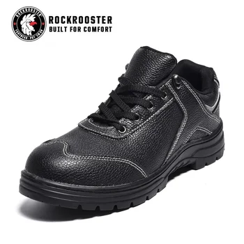 

Steel Toe Shoes Men Slip Resistant Genuine Leather Safety Boots Safety Shoes With Metal Toe Indestructible Shoes