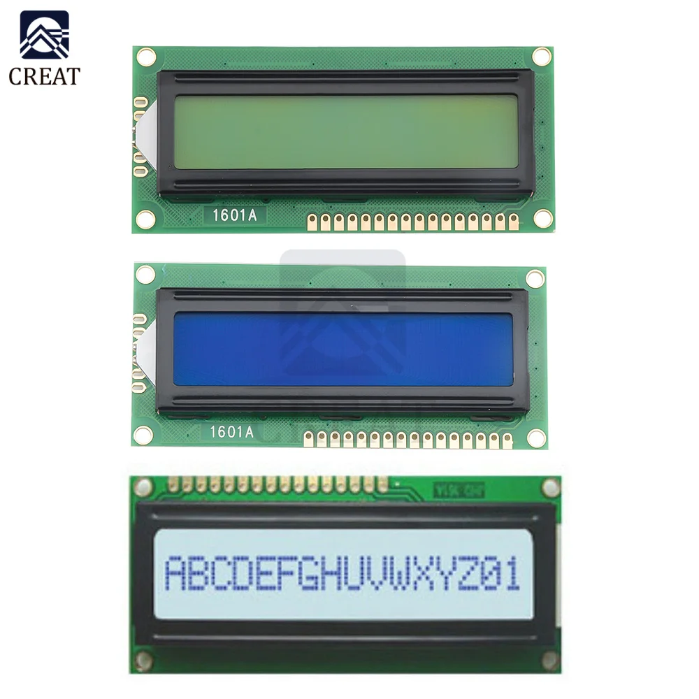 1601 LCD Display 16X1 Character Digital LCD Module LCM STN SPLC780D KS0066 for Arduino  R3 3D Printer 5V