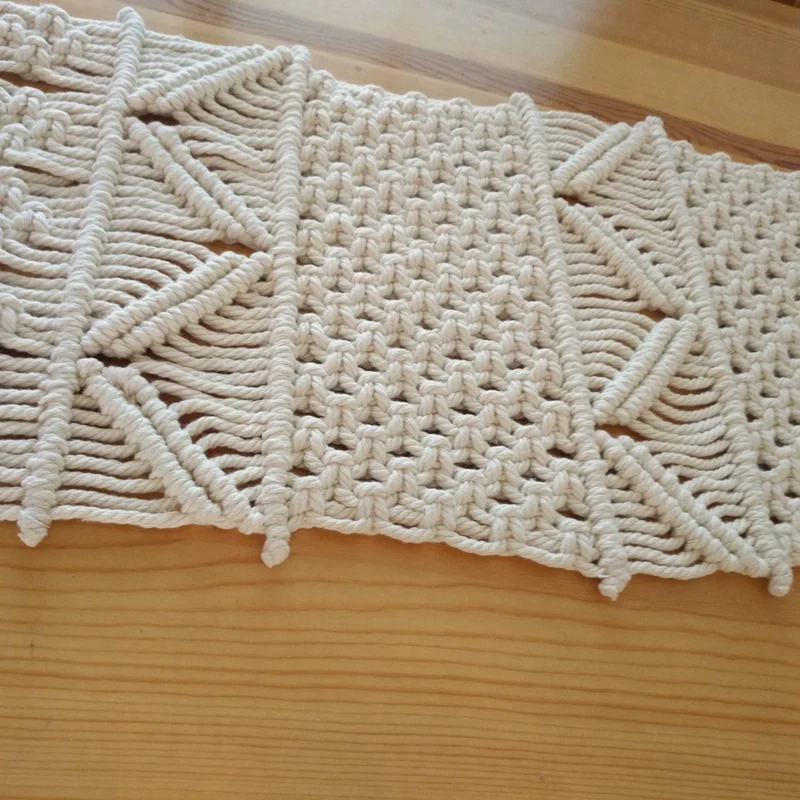 Ручной работы настольная дорожка Boho настольная дорожка украшение свадебного стола домашний декорд в деревенском стиле кухонный стол свадебный стол Декор