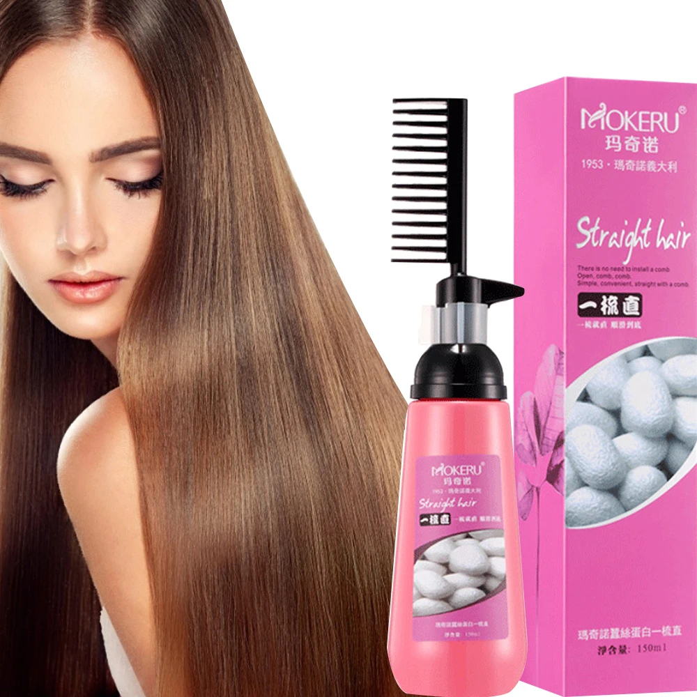 150ml Hair Straightener Cream Smooth Straight Hair Relaxer Cream With Comb  Fast Straightening Nourishing Cream Woman Hair Care - Hair Relaxers -  AliExpress