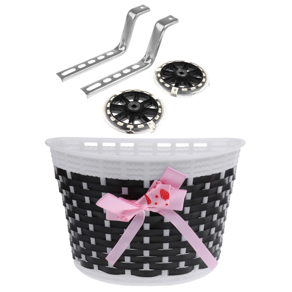 Kids Girls Boys Children Cute Bicycle Bike Front Basket + Training Wheels 12- 20''