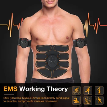 

Vibration Abdominal Muscle Trainer Power Smart EMS Electric Simulator Fitness Sport Training Equipment Keep Fit Toiletry Kits