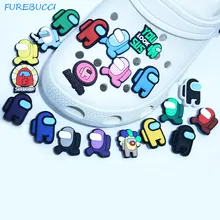 Chaussures à breloques en PVC avec personnage de dessin animé, avec décoration à boucle, cadeau de noël pour filles et garçons, vente unique