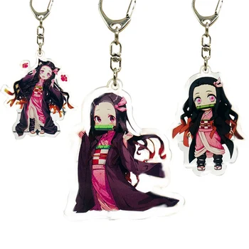 

Anime Demon Slayer Keychain kimetsu no yaiba Key Rings llaveros para mujer