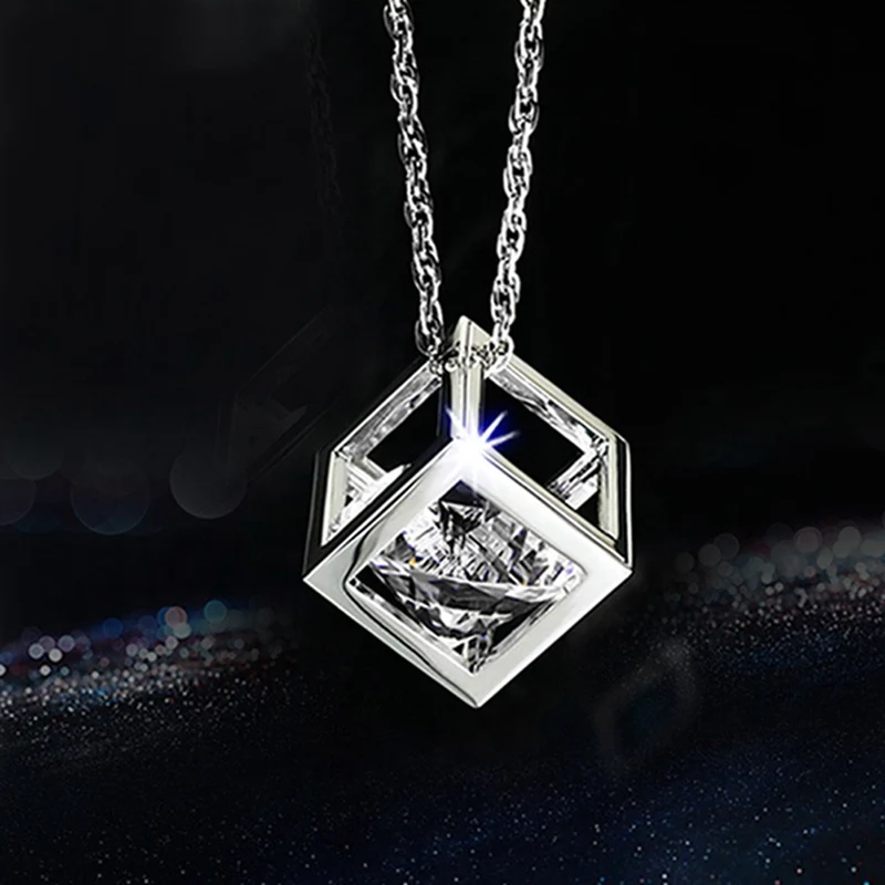 Car Pendant Cube Crystal Decoration Hanging Ornament Charms Automobile Internal Rearview Mirror Suspension Trim Accessories Gift