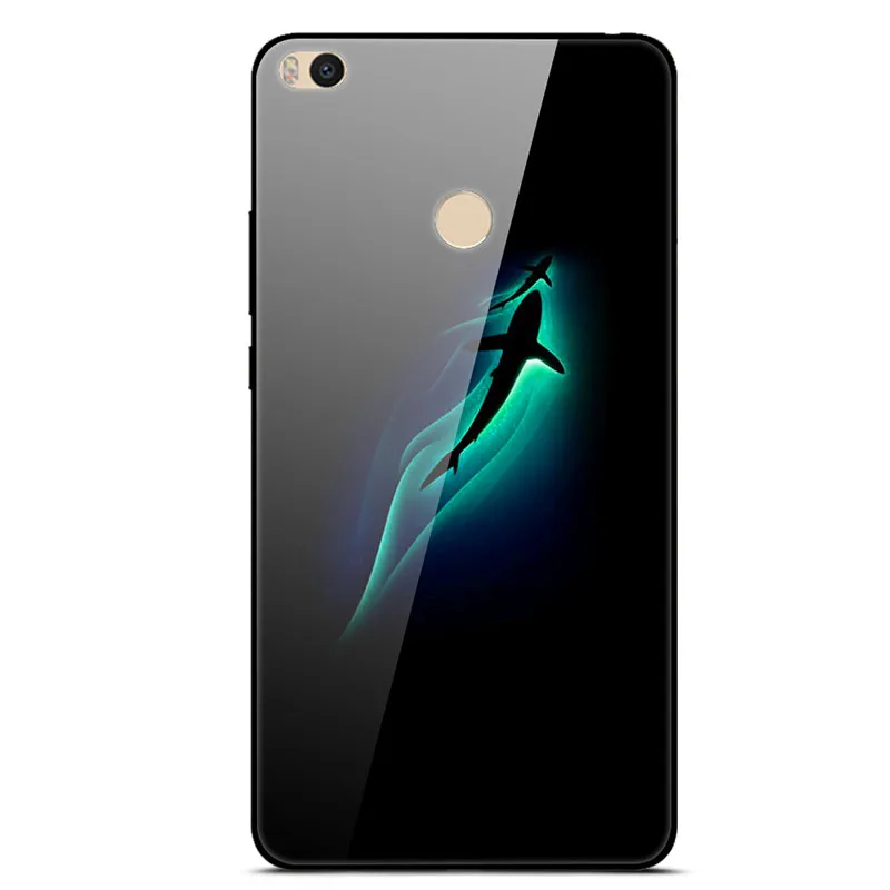 Для Xiaomi mi MAX 2 Чехол 6,44 закаленное стекло твердая задняя крышка для Xiaomi mi Max2 Чехол Мягкий бампер mi MAX 2 модный защитный - Цвет: 58