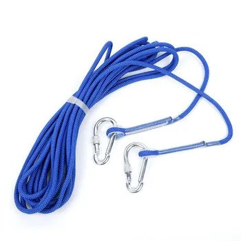 

800KG Survival Safety Climbing Rope Auxiliary Cord Floating Ropes+2x Carabiner