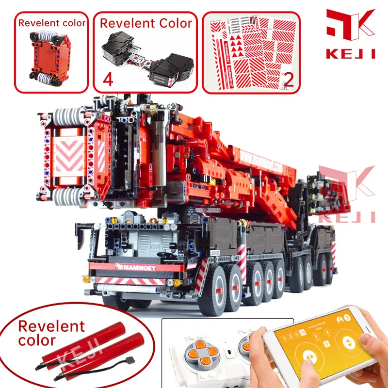 KEJI MOC-20920 LTM11200 либхеррр дистанционное управление кран строительные блоки наборы