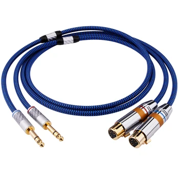 

HIFI 6N single crystal copper 6.35 to XLR Canon three-core 6.5 audio cable mixer signal cable