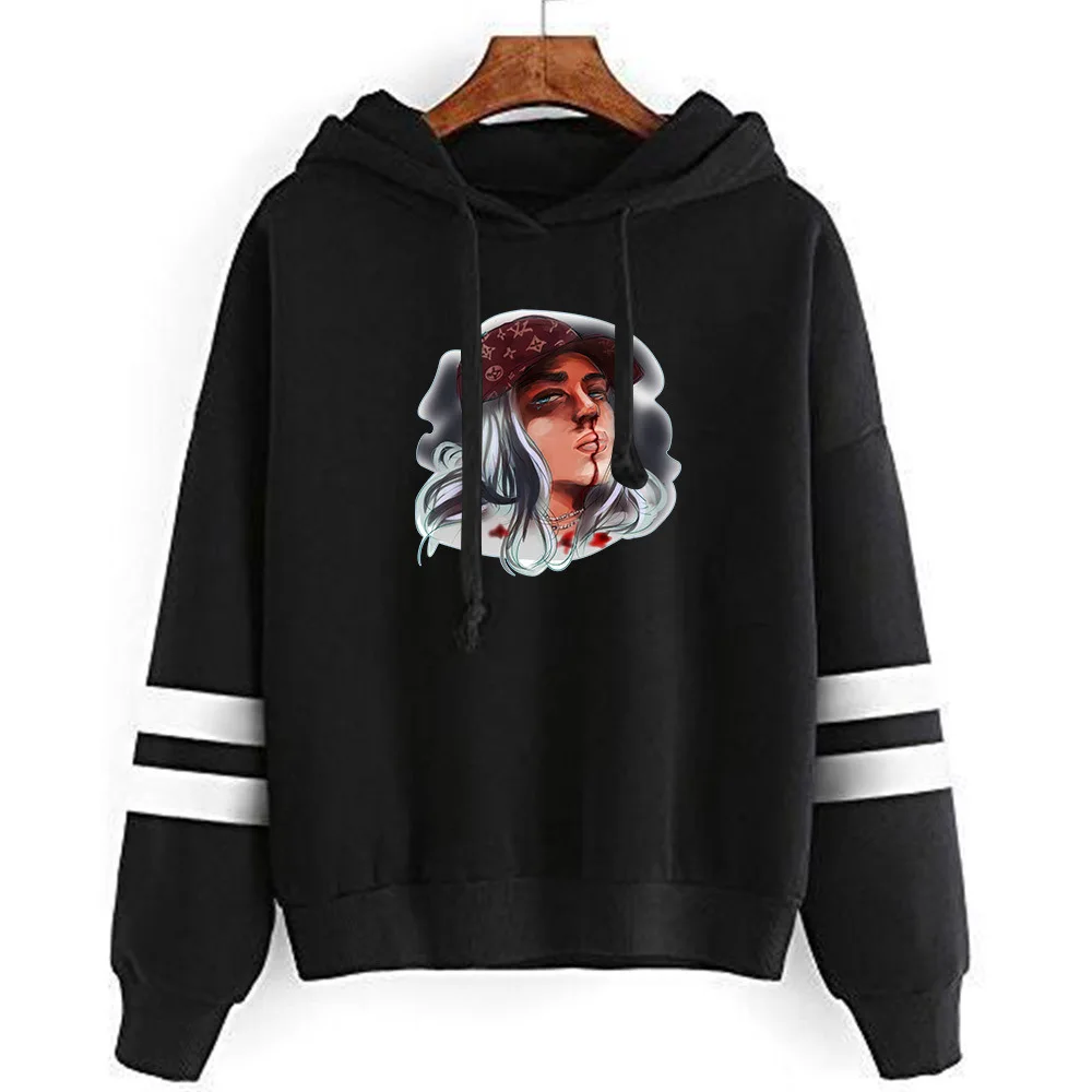 Billie Eilish толстовки женские/мужские Harajuku толстовки с капюшоном и длинным рукавом Лидер продаж Повседневная Уличная одежда хипстер крутой пуловер Топы - Цвет: 014
