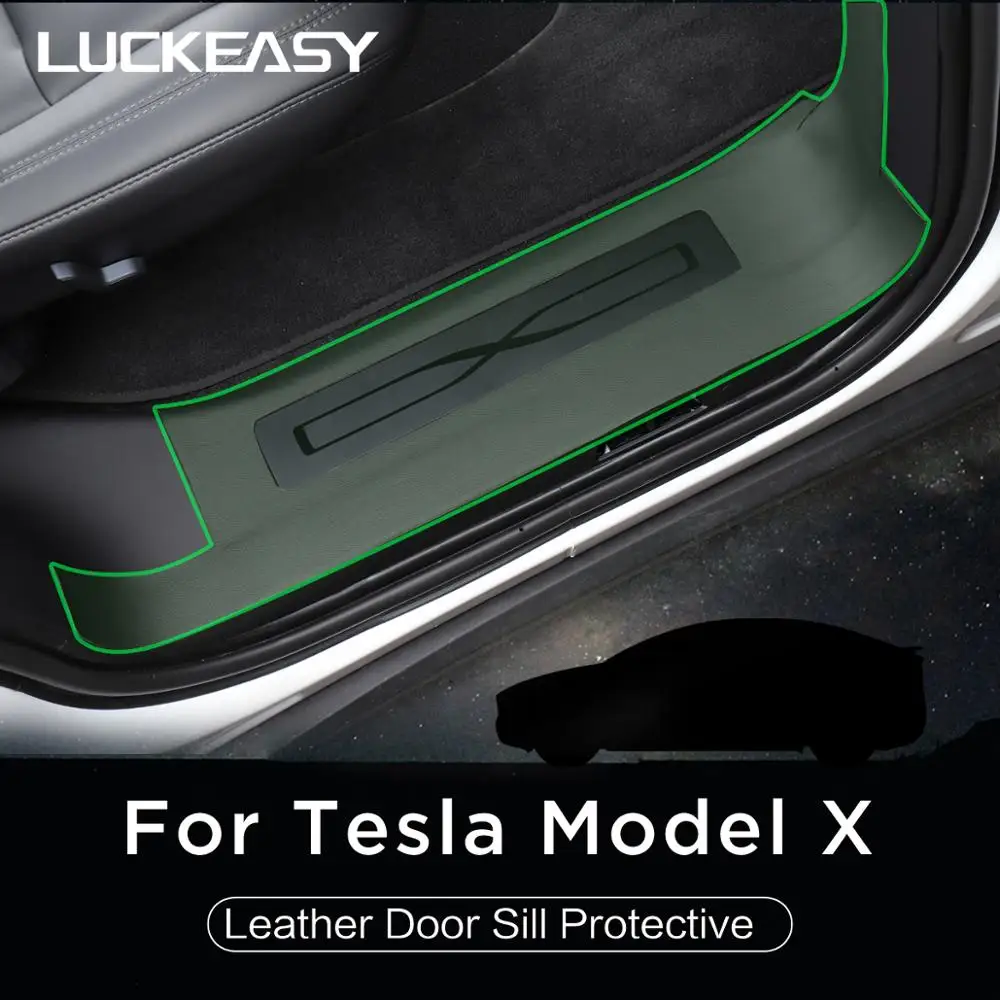 LUCKEASY для Tesla модель X- hide anti Kick Pad Защитная пленка с боковым краем