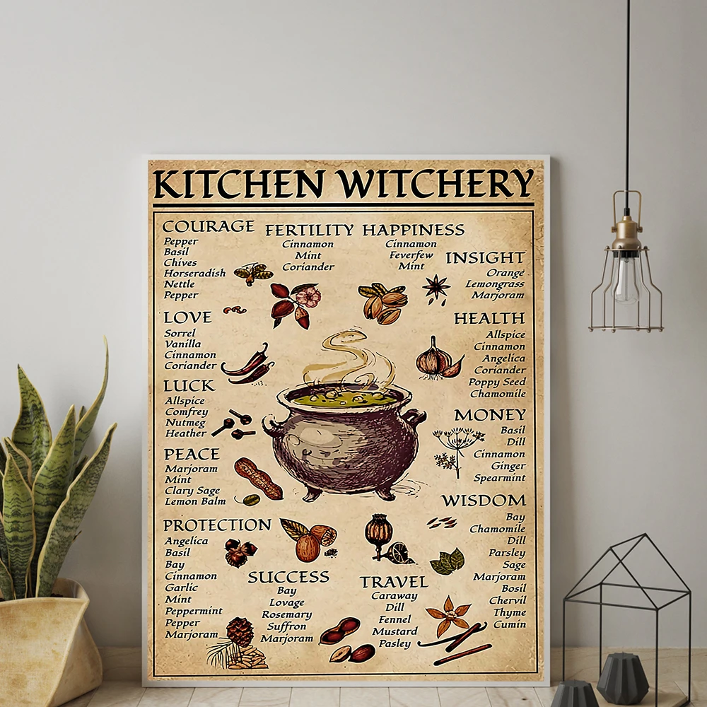 Funny Posters Art-Painting Wall-Pictures Prints-Decoration Canvas Home-Decor Kitchen Witchery