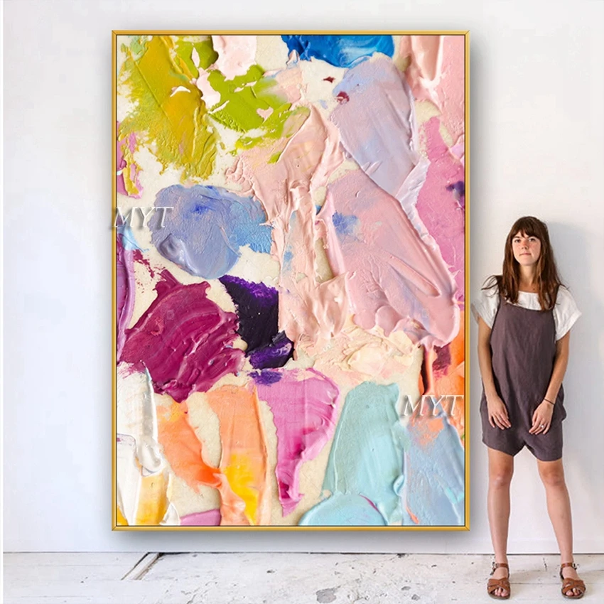 

New Arrival Heavy Textured Thick Acrylic Oil Painting 100% Hand-painted Picture Abstract Art Home Goods Wall Canvas Art Painting