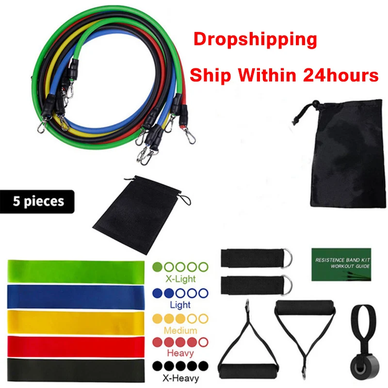 Набор лент сопротивления для йоги набор эластичных фитнеса расширитель тяги