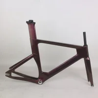Gold Purple Chameleon Paint T800 Toray Carbon Fiber BSA 49/51/54/57/60cm Size Aero Track Frame TR013 With Front Brake Hole