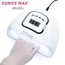 80 Вт быстрой сушки Гель-лак для ногтей, УФ-лампы для ногтей сушилка с ЖК-дисплей Дисплей 10/30/60s таймер умная светодиодная УФ-лампа для ногтей Маникюр Nail Art Инструмент SUNX5 плюс