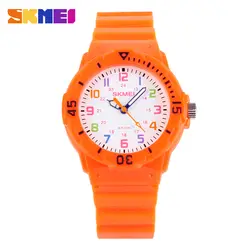 SKMEI Детские Кварцевые часы Симпатичные гелевые цветные детские часы водонепроницаемые наручные часы подарок для мальчика девочки часы