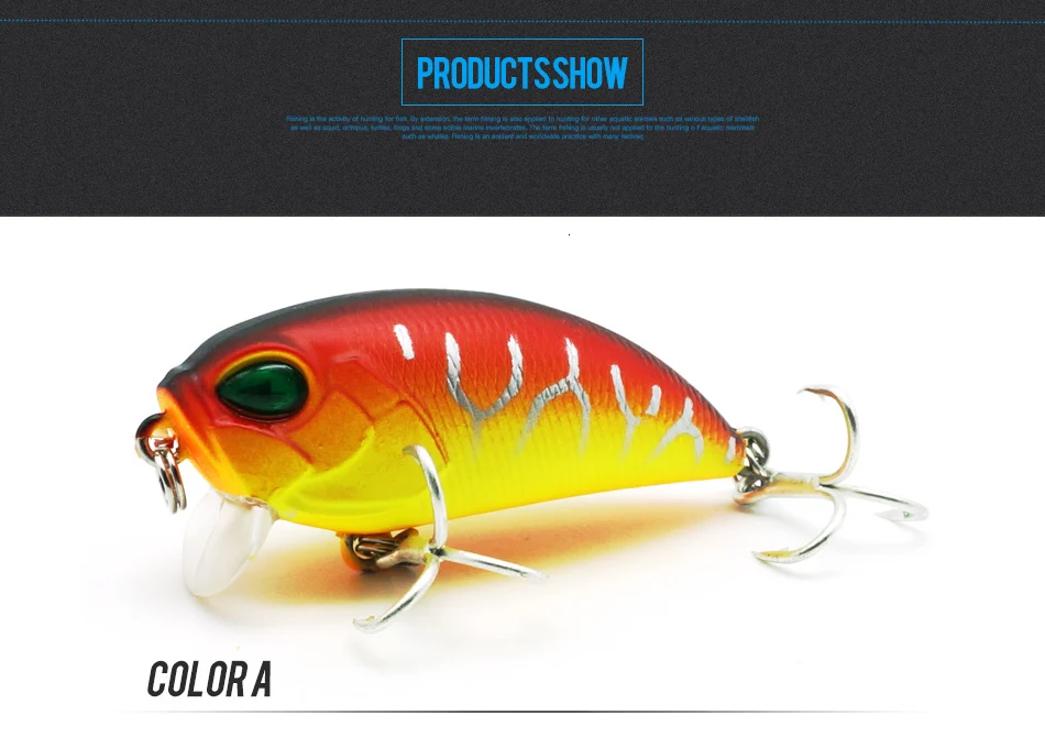 Thritop Crankbait рыболовные приманки-Воблеры искусственные жесткие приманки 3D глаза TP067 5 см 7 г 5 различных цветов