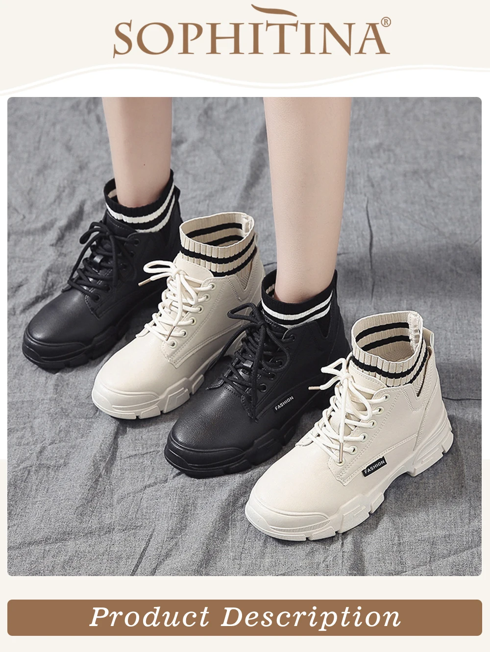 SOPHITINA/Женская обувь на плоской подошве смешанных цветов; удобная обувь с круглым носком на квадратном каблуке; модная дизайнерская обувь на шнуровке; новая обувь на плоской подошве ручной работы; MO386