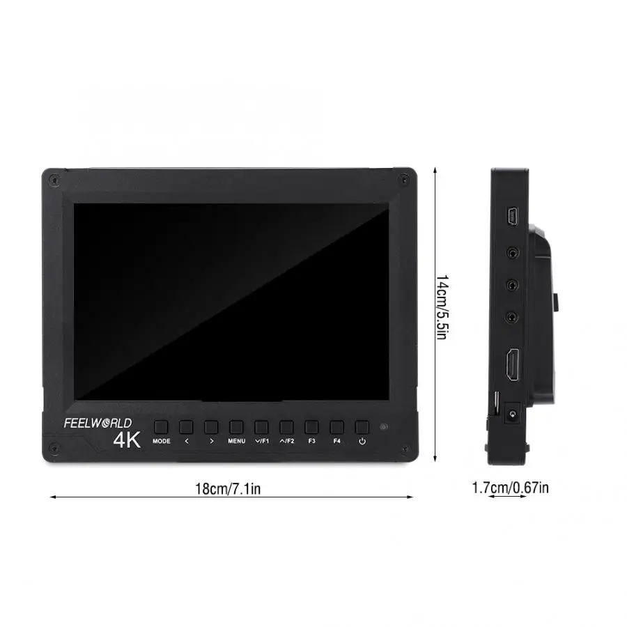 Feelworld A737 легкий 7 дюймов ips экран 4 к Full HD монитор камеры монитор для DSLR камеры s видео монитор