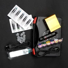 Профессиональный комплект тату-машинки Поворотная тату-машинка блок питания боди-арт инструменты поставки Поворотная тату-машинка комплект