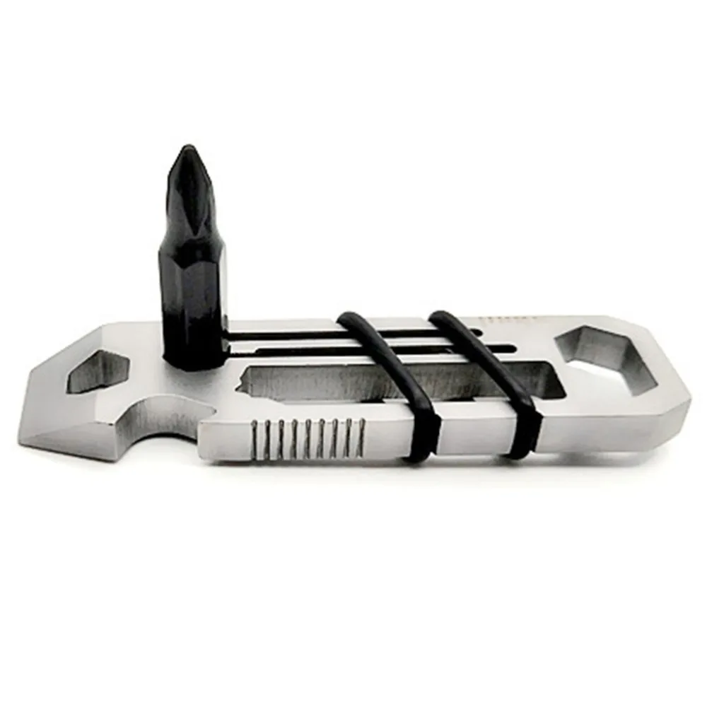 stainless steel Keychain Bottle Opener Multi-Function Tool 6-Corner with a Ratchet-Driver #4c07 (3)