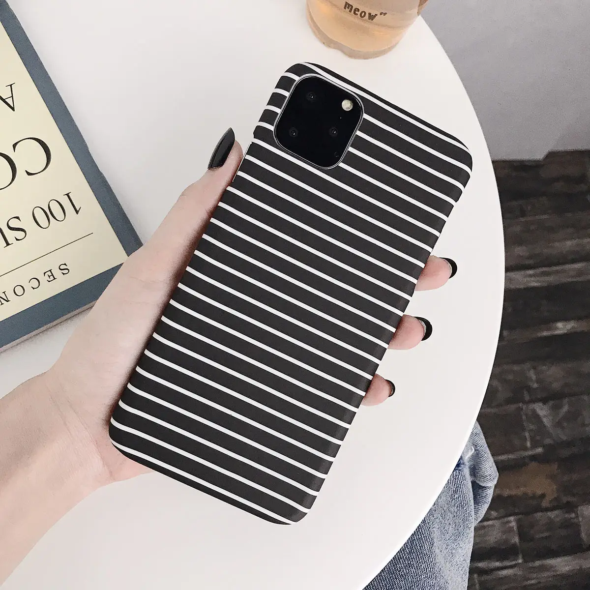 Чехол для телефона Ottwn Starry Sky для iPhone 11 Pro Max XS Max XR X 6 6s 7 8 Plus жесткая задняя панель из поликарбоната сетка полосатая оболочка для iPhone 11 - Цвет: 2355