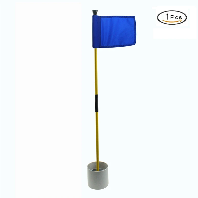 blue CRESTGOLF отверстие для гольфа полюс Кубок флаг палка для во дворе практика съемный портативный гольф положить зеленый флагстик 1 комплект - Цвет: blue
