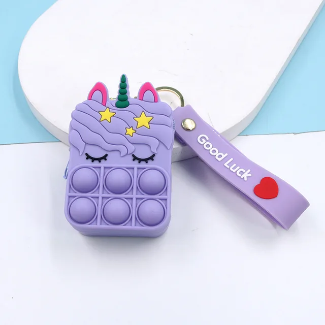 New Popit Mini Money Wallet Fingertip Toys Push Bubble Popite Pendant Bag Hot Sale Adult Decompression Toys Children Anti-Stress new 05