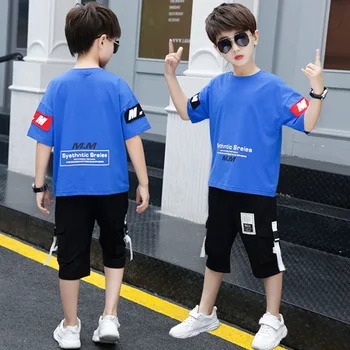 

Children Clothing Boys Summer Cartoon Shorts Sport Suit Baby Kids Short Sleeve Outfits T Shirt Clothes Sets 4-12 Years