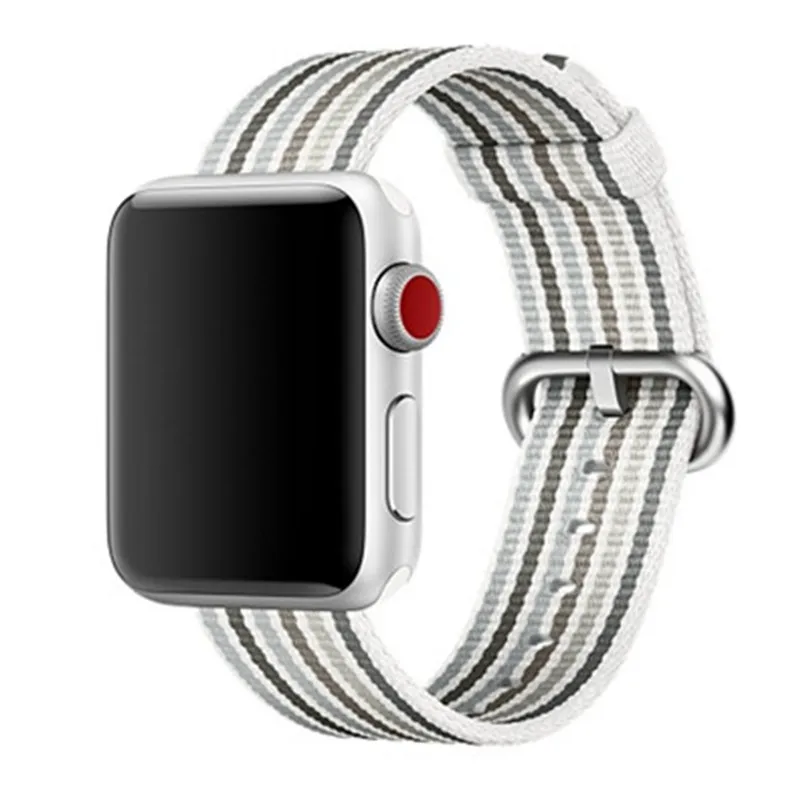 strip gray Ремешок Nato для apple watch, ремешок для apple watch 5, 4, 3, ремешок 44 мм, 40 мм, iwatch, ремешок 42 мм, 38 мм, плетеный нейлоновый браслет pulseira correa - Цвет ремешка: strip gray