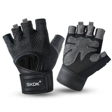 Half Finger Gloves Gym Gloves Hollow-out Anti-slip Cycling Training Fitness Workout Gloves for Dumbbell Weight Lifting