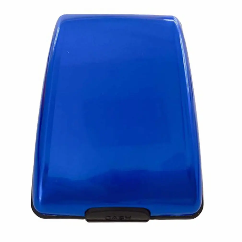 

1 Pc Men Aluminum Bank Card Holder Blocking Hard Case Wallet Solid Credit Card Anti-rfid Scanning Protect Card Holder Box Casual