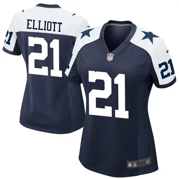 Черный A+ Топ Лучшее качество стилизованный, Dallas s, проект, Ezekiel Elliott для женщин Джерси - Цвет: Черный