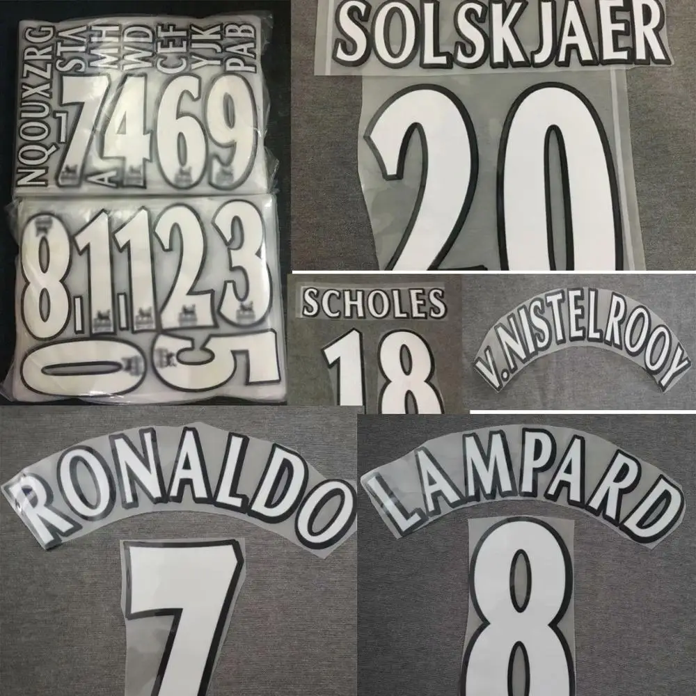 Lextral 1997-2006 EPL NAMESET FA League Customize Nameset V. NISTELROOY RONALDO Cantona BCKHAM LAMPARD SOLSKJAER SCHOLES Flocking