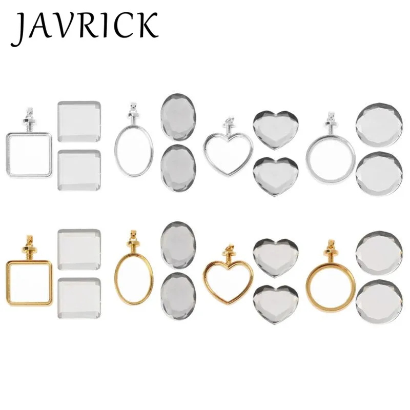 

1Set DIY Pressed Flower Pendant Frame Flower Plant Charm Floating Jewelry Making