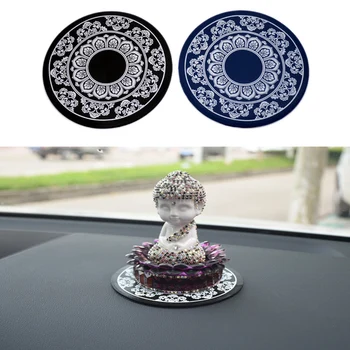 

12cm Car Lotus Anti-skid PPad Gadget Anti Slip Mat Auto Interior Dashboard Phone King Pads Fixed Cartoon Gel Mat