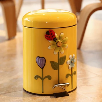 

Family dustbin toilet with deodorant tape pedal lovely girl bedroom toilet living room kitchen creative