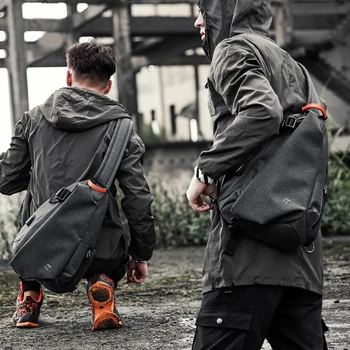 

Tangcool Multifunction Fashion Men Crossbody Bags USB Charging Chest Pack Short Trip Messengers Bag Water Repellent Shoulder Bag