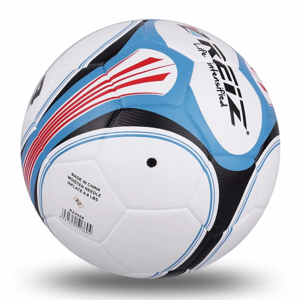 Premium Leather Football Official Size 4 Soccer Ball Matching Color Decorative Pattern Ball With Net Needle