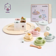 

Kids Wooden Pretend Play Sets Simulation Tea Kit Game Wood Toys Play House Early Educational Toys Kitchen Role Kids Puzzle Gifts