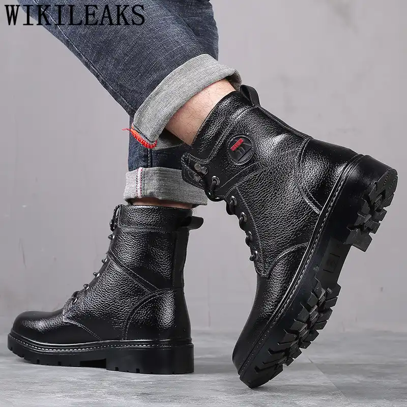 mens black chukka work boots