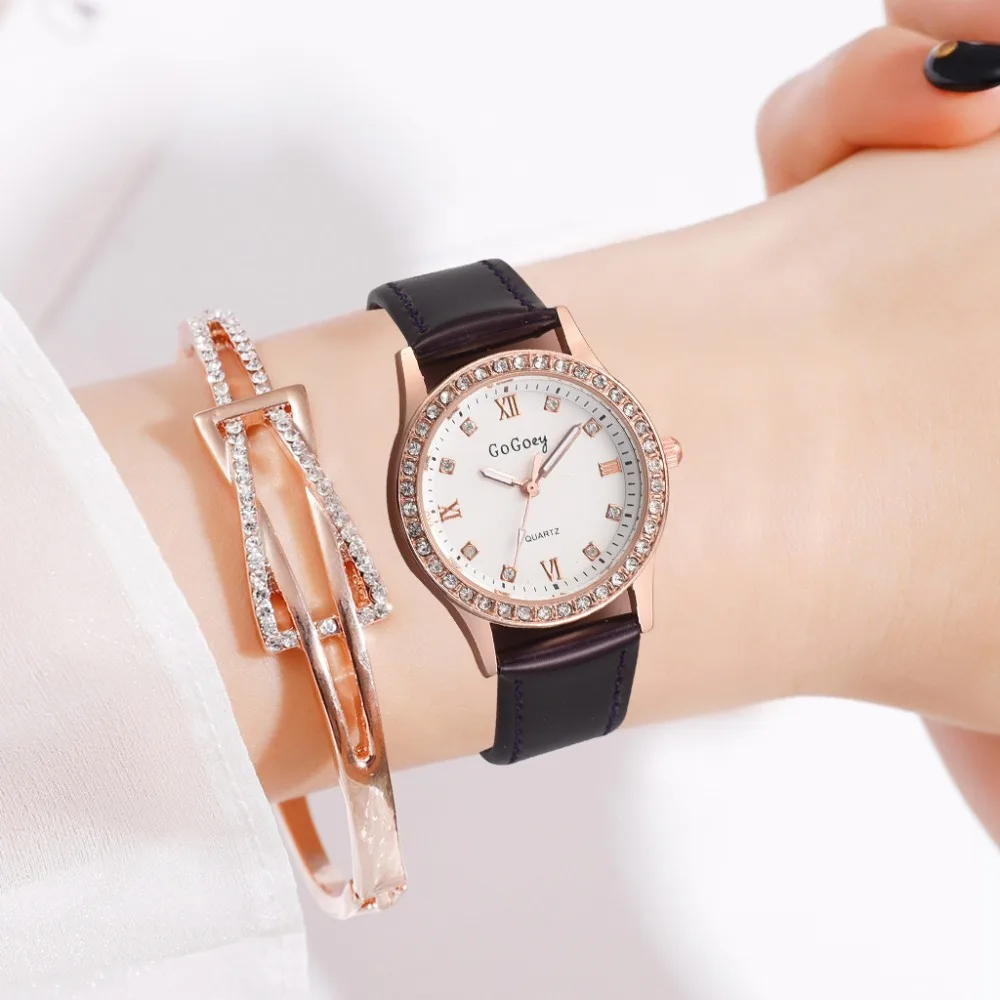 Роскошные женские наручные часы со стразами 2019 элегантные качества Женские кварцевые наручные часы из искусственной кожи классические