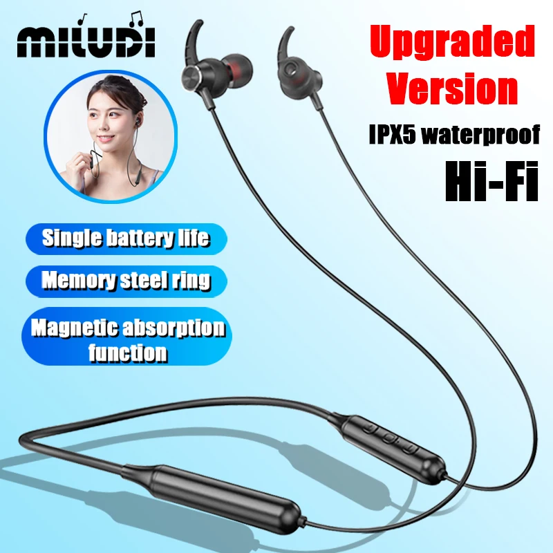 Hot Products! Headset Sports Headphones Wireless Noise Reduction Earpieces Waterproof Earbuds Bluetooth Earphones Works On All Smartphones TWS