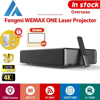 Günstige XIAOMI Fengmi WEMAX ONE Laserprojektor 4K Full HD 1080P 3D 7000 Lumen 2 + 16 GB Android 6.0 ALPD Bluetooth WiFi 150 Zoll 3000: 1 Prejector MIUI TV Von Appotronics 0.233: 1 Englisch
