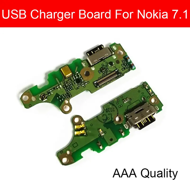 Usb-разъем для зарядки, порт, плата для Nokia 7,1 TA-1085 TA-1095 TA-1096 TA-1100, Usb разъем для зарядного устройства, модуль Usb зарядного устройства - Цвет: AAA Quality