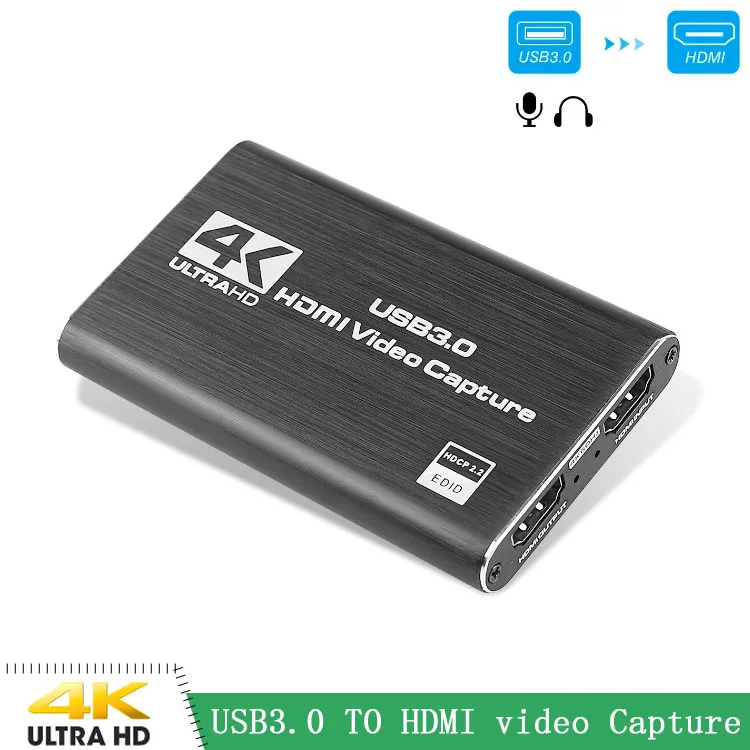 4K HDMI карта захвата игры USB3.0 1080P устройство карты для потоковой трансляции видео