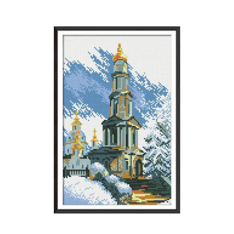 Небесный Город 5D алмазная живопись особой формы сделай сам Картина Алмазная
