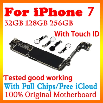 

For iPhone 7 Motherboard With/Without Touch ID,100% Original Unlocked iCloud Logic board For iPhone 7 4G GSM ,32GB 128GB 256GB